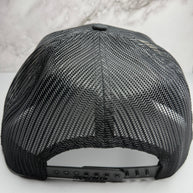 Anchor & Helm Wheel Snapback Hat - Hand Sewn Leatherette Patch,  Nautical Trucker Cap