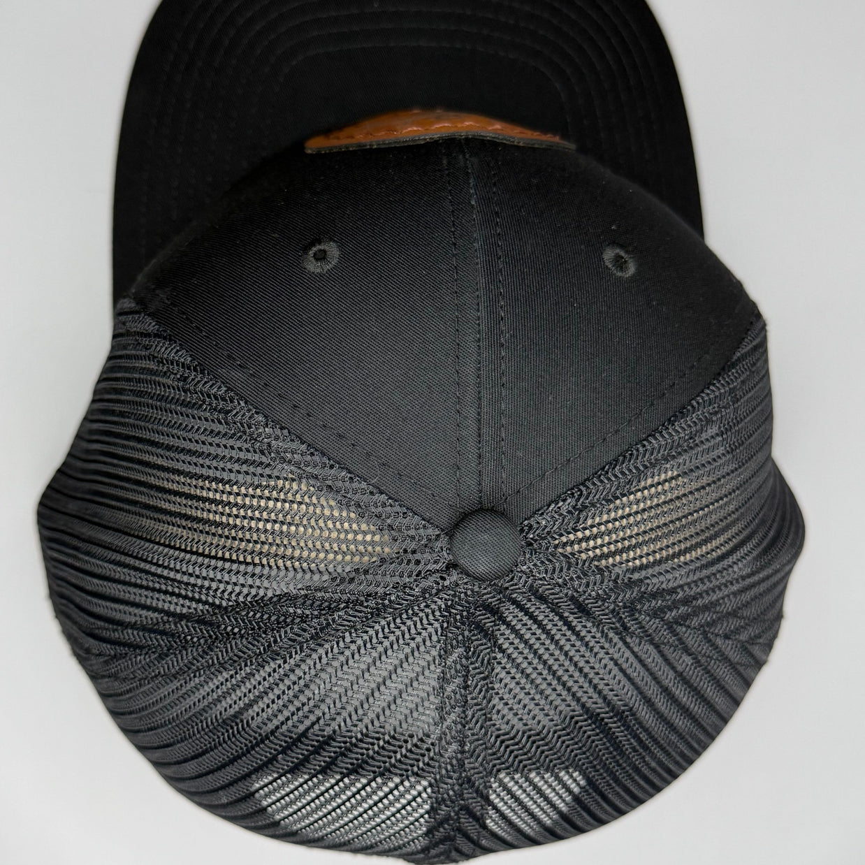 Anchor & Helm Wheel Snapback Hat - Hand Sewn Leatherette Patch,  Nautical Trucker Cap