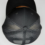 Anchor & Helm Wheel Snapback Hat - Hand Sewn Leatherette Patch,  Nautical Trucker Cap
