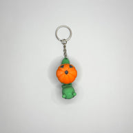 Pumpkin Snail Keychain – 3D Printed Cute Halloween Accessory, Fall Gift, Spooky Season Charm
