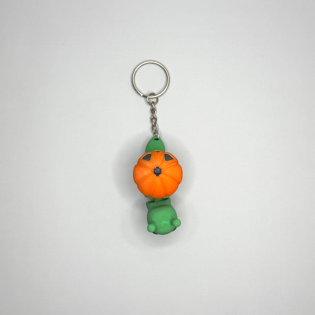Pumpkin Snail Keychain – 3D Printed Cute Halloween Accessory, Fall Gift, Spooky Season Charm