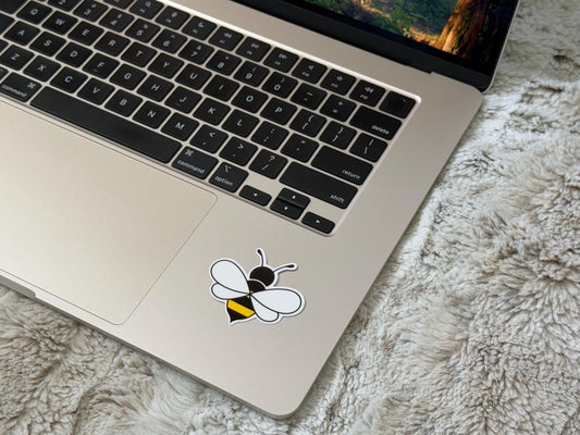Bumble Bee Vinyl Sticker – Cute Bee Decal – Nature-Inspired Sticker for Laptop, Water Bottle, Phone – Summer Spring Gift