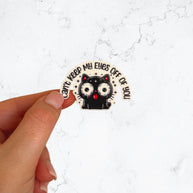 Vinyl Black Cat Sticker – 'Can't Keep My Eyes Off Of You' – Valentine's Day, Gift For Him, Gift For Her, Funny Cat Eyes