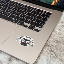 Vinyl Black Cat Sticker – 'Can't Keep My Eyes Off Of You' – Valentine's Day, Gift For Him, Gift For Her, Funny Cat Eyes