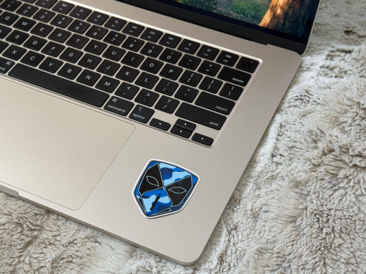 Nautical Venetian Mask Vinyl Sticker – Elegant Sea-Inspired Mask Decal for Laptops, Water Bottles, & More – Durable Sticker