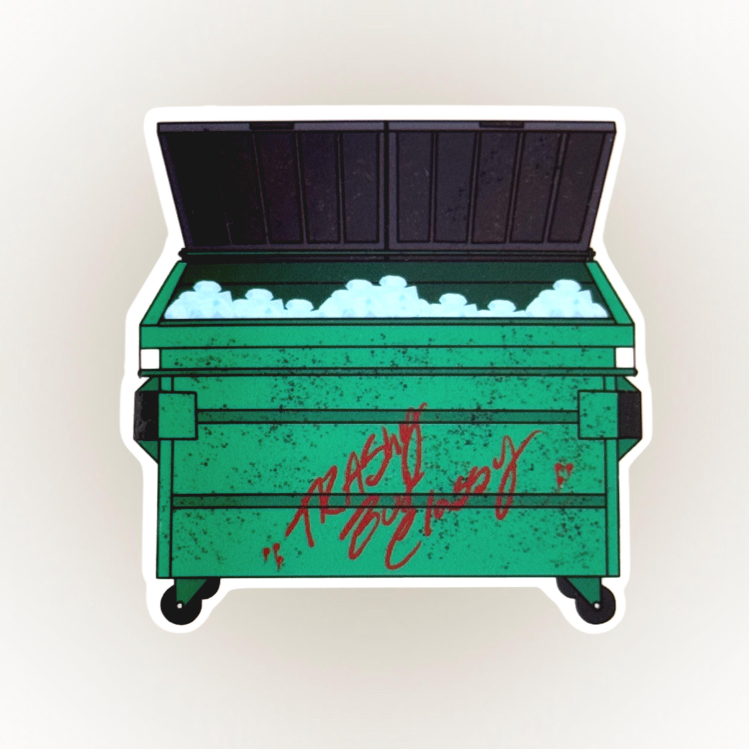 Trashy but Classy Vinyl Sticker – Dumpster with Diamonds – Funny Quote Sticker, Chic and Sassy Humor, Perfect for Laptop or Water Bottle