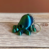 Articulated Octopus 3D Printed Keychain – Movable Sea Creature, Ocean Lover Gift, Cute Fidget Toy, Unique Marine Animal Charm