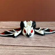 Articulated Hollow Bloody Bat 3D Printed Toy – Spooky Movable Creature, Gothic Decor, Halloween Horror Gift, Creepy Collectible Figure