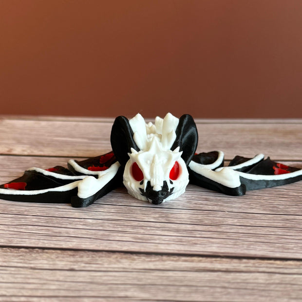 Articulated Hollow Bloody Bat 3D Printed Toy – Spooky Movable Creature, Gothic Decor, Halloween Horror Gift, Creepy Collectible Figure