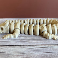 Articulated 18in Bone Dragon 3D Printed Toy – Movable Skeletal Dragon, Fantasy Creature, Gothic Display Figure, Unique Gift