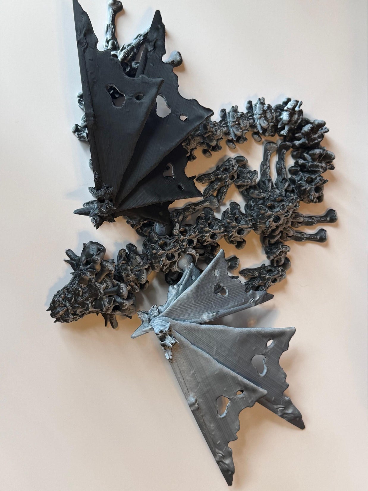 20" Articulated Hollow Dragon with Wings – Large 3D Printed Dragon Toy – Posable Fantasy Creature – Dragon Model Decor