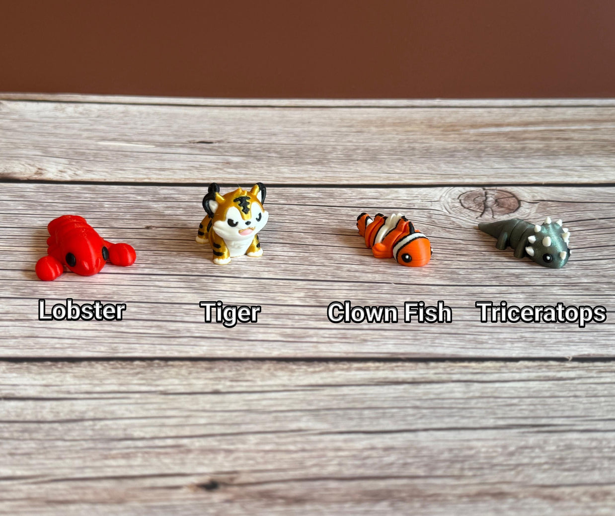 Articulated Micro 3D Printed Animals Choice of 3 Bundle – Miniature Posable Creatures, Tiny Animal Set, Cute Fidget Toys, Unique Gift Idea