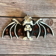 Articulated Hollow Bloody Bat 3D Printed Toy – Spooky Movable Creature, Gothic Decor, Halloween Horror Gift, Creepy Collectible Figure