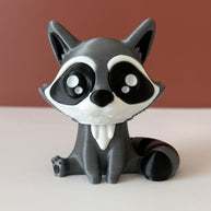 Articulated Raccoon Clicker | 3D Printed Fidget Toy | Silent or Clicky Switch | Raccoon Lover Gift