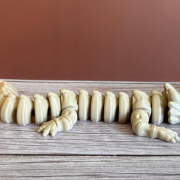 Articulated 18in Bone Dragon 3D Printed Toy – Movable Skeletal Dragon, Fantasy Creature, Gothic Display Figure, Unique Gift