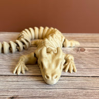 Articulated 18in Bone Dragon 3D Printed Toy – Movable Skeletal Dragon, Fantasy Creature, Gothic Display Figure, Unique Gift