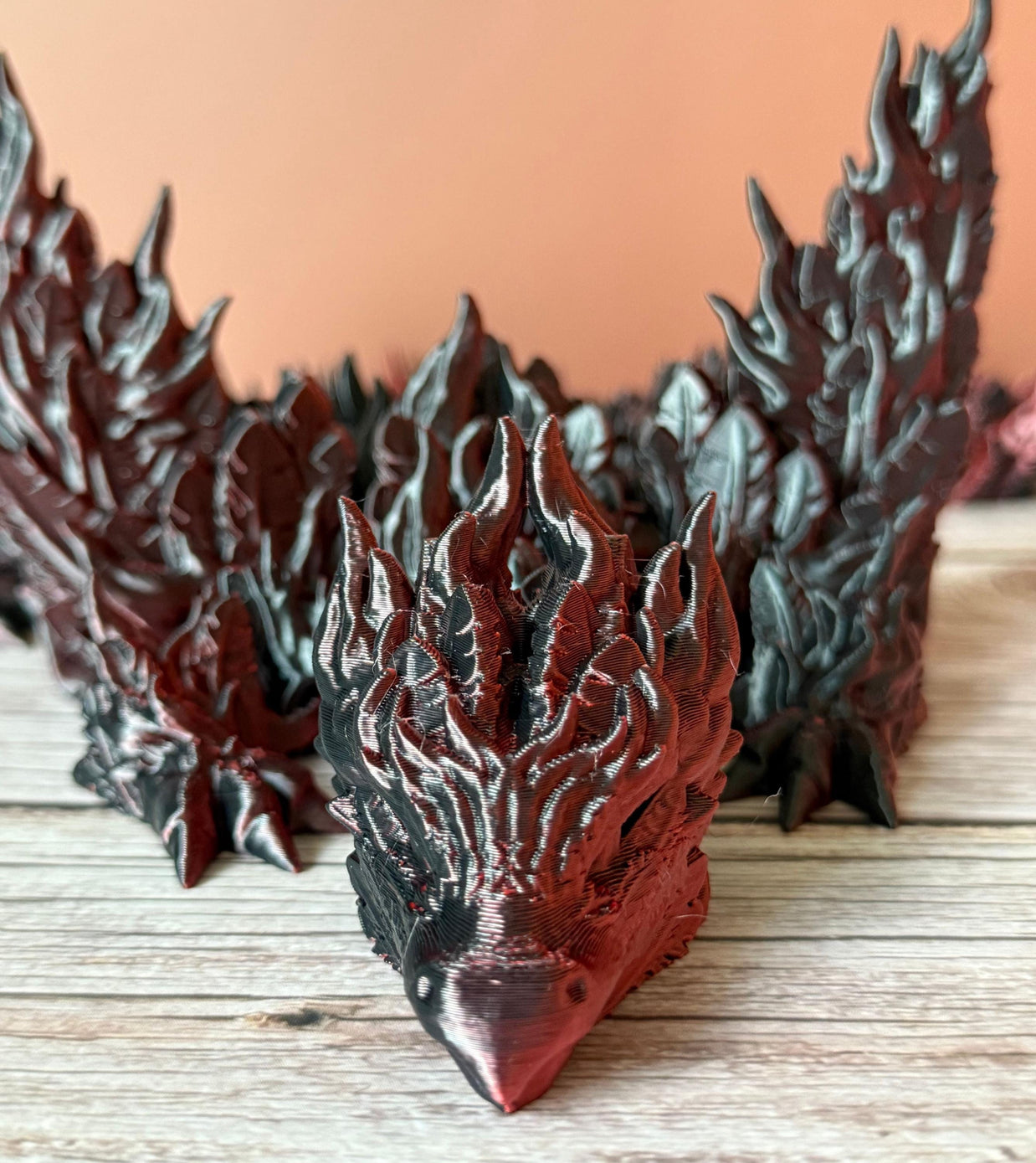 Articulated 19.5in Phoenix Dragon 3D Printed Toy – Fiery Fantasy Creature, Posable Mythical Decor, Unique Dragon Gift