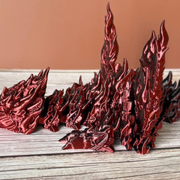 Articulated 19.5in Phoenix Dragon 3D Printed Toy – Fiery Fantasy Creature, Posable Mythical Decor, Unique Dragon Gift