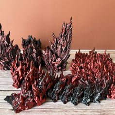 Articulated 19.5in Phoenix Dragon 3D Printed Toy – Fiery Fantasy Creature, Posable Mythical Decor, Unique Dragon Gift