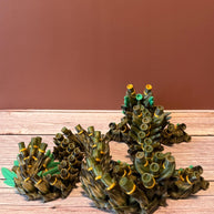 27.5in Articulated Bamboo Dragon – 3D Printed Posable Nature Dragon Toy