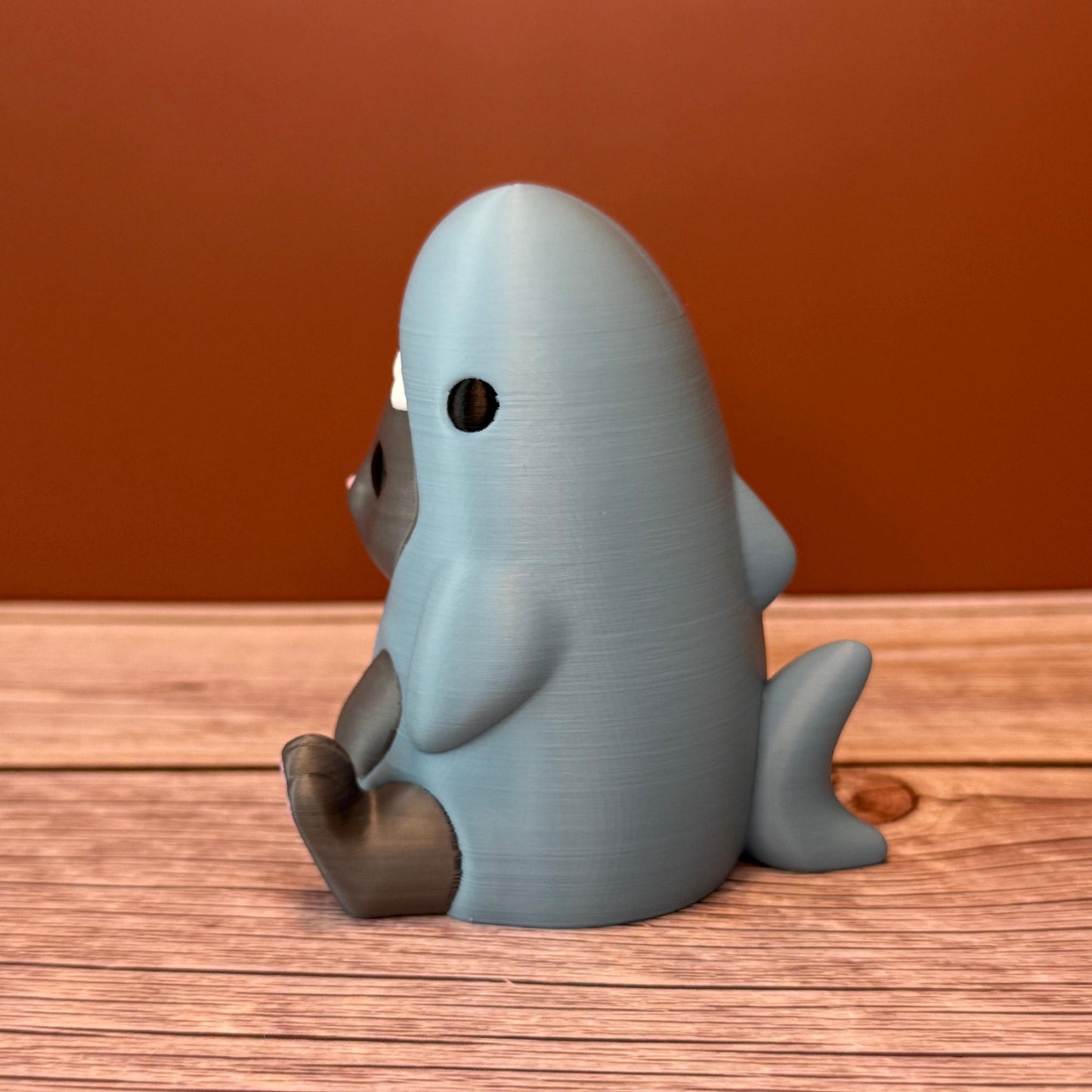 3D Printed Cat in Shark Costume | Cute Cat Figurine | Funny Animal Gift | Shark Cat Decor