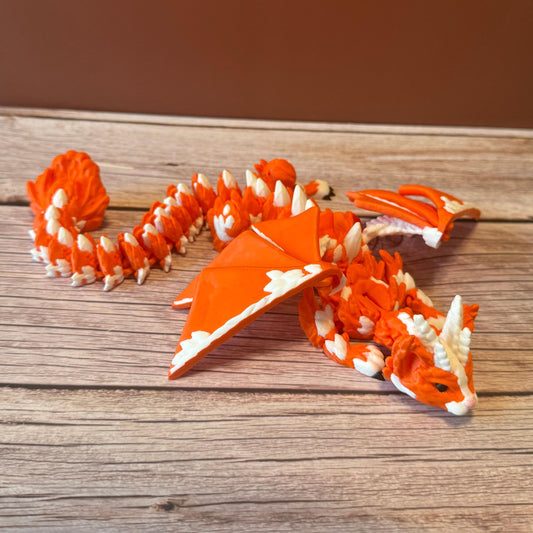 12.5" Cat Dragon – 3D Printed Fantasy Feline Dragon Figurine