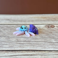 Mini Articulated Bow Spider – 3D Printed Cute Fantasy Spider Figurine with Giant Bow