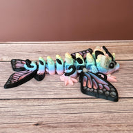 7in Glow-in-the-Dark Butterfly Dragon – 3D Printed Articulated Fantasy Toy