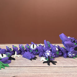 13in Articulated Infested Baby Dragon – 3D Printed Spinner Eye Tail Toy