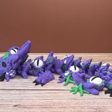 13in Articulated Infested Baby Dragon – 3D Printed Spinner Eye Tail Toy