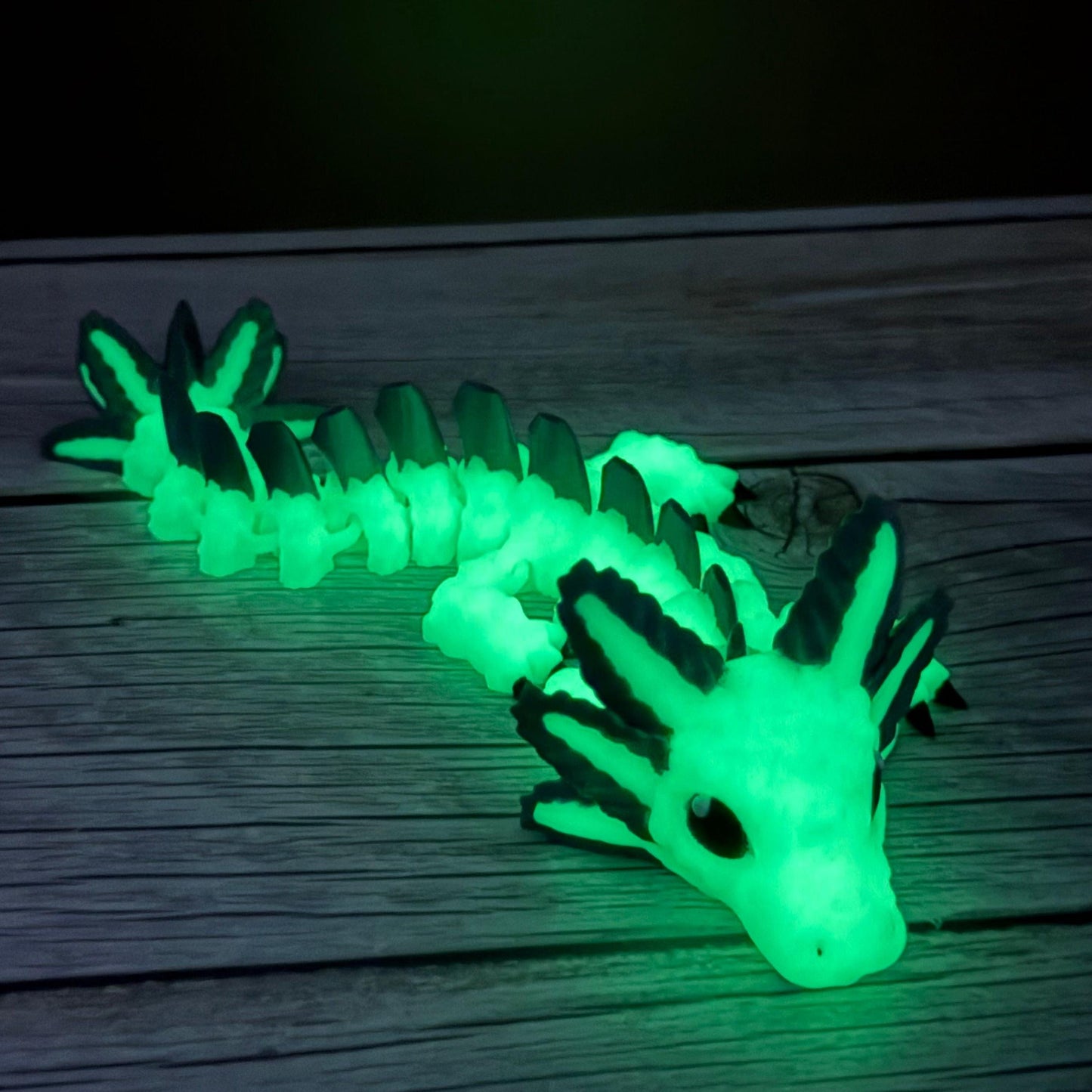 10in Articulated Glow Baby Axolotl Dragon – 3D Printed Fantasy Fidget Toy