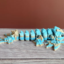 8in Articulated Tiny Ocean Wyvern – 3D Printed Sea Dragon Fidget Toy