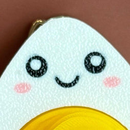 3D Printed Egg Clicker Keychain | Silent or Clicky | Hard Boiled or Deviled Egg Fidget