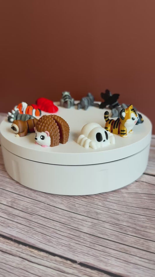 Articulated Micro 3D Printed Animals Choice of 3 Bundle – Miniature Posable Creatures, Tiny Animal Set, Cute Fidget Toys, Unique Gift Idea