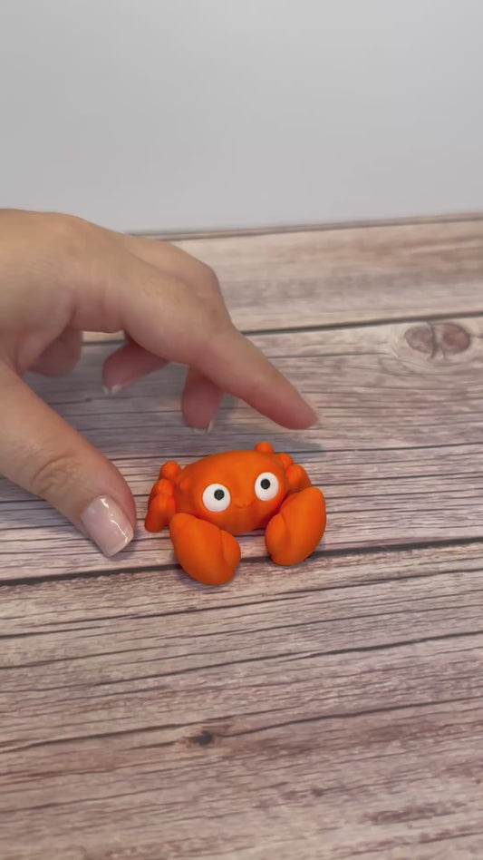 Articulated Mini Crab – 3D Printed Cute Pocket Fidget Ocean Critter