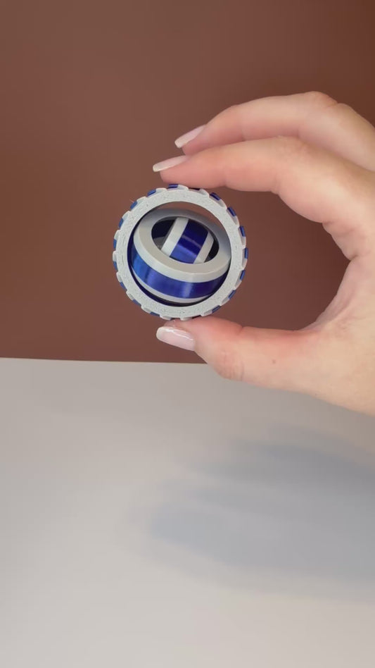 3D Printed Gyro Spinner Fidget Toy | Stress Relief Hand Fidget | Fun Desk Toy