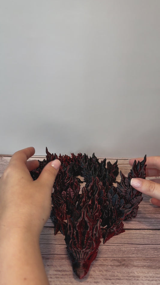 Articulated 19.5in Phoenix Dragon 3D Printed Toy – Fiery Fantasy Creature, Posable Mythical Decor, Unique Dragon Gift