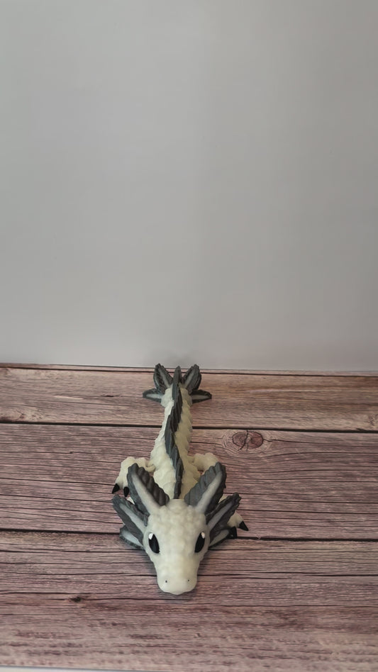10in Articulated Glow Baby Axolotl Dragon – 3D Printed Fantasy Fidget Toy