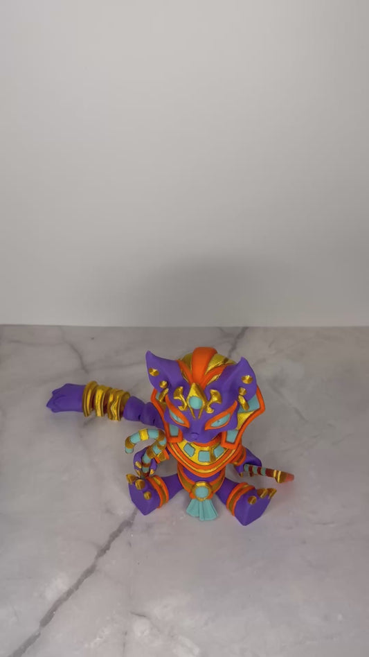 Pharaoh Cat Statue - 3D Printed Egyptian Cat Figurine, Ancient Egypt Inspired Gift