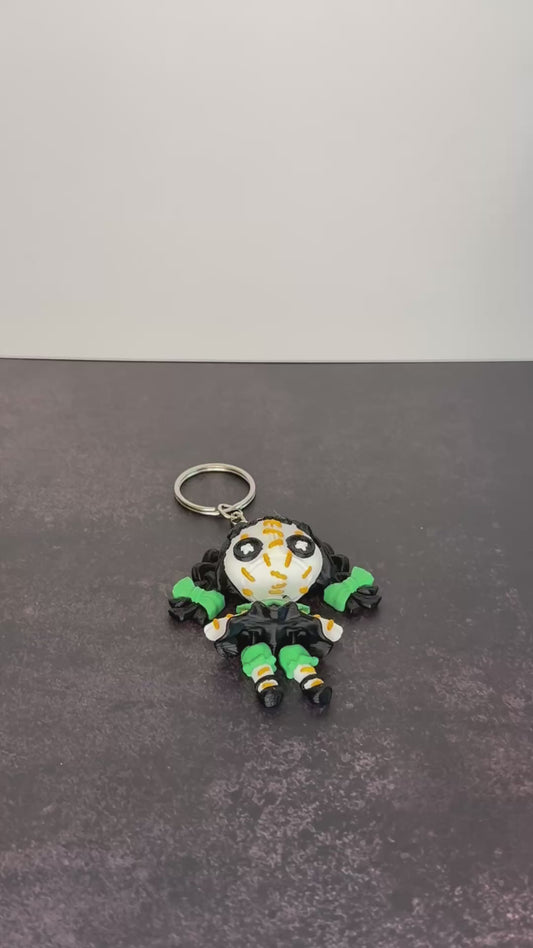 Creepy Doll Keychain - Haunted Doll Bag Charm , Spooky Horror Accessory, Gothic Keychain Gift, Halloween Scary Keyring