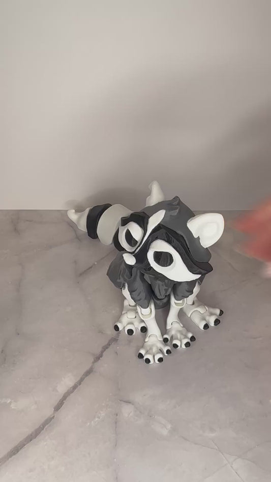 Raccoon Figurine – 3D Printed Mischief Maker Critter