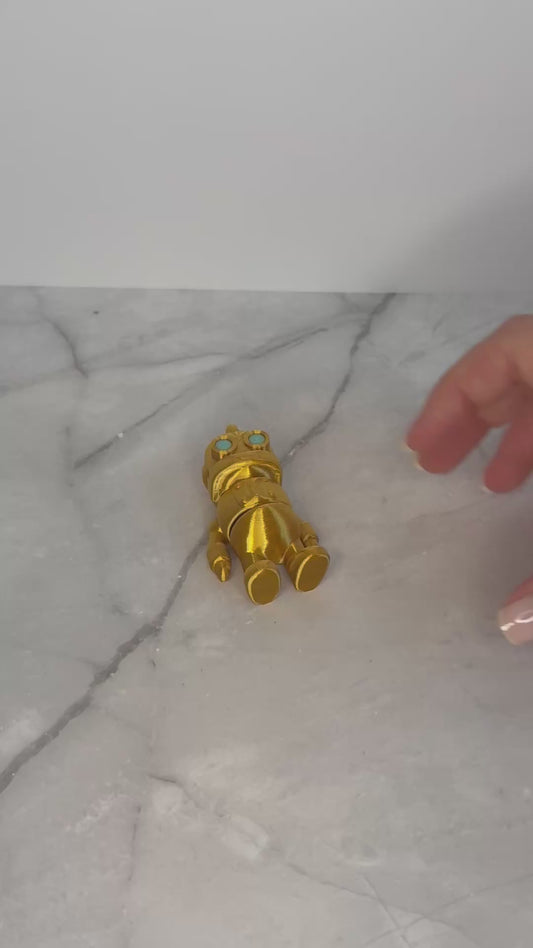 Mini Robot | 3D Printed Articulated Robot Desk Buddy | Fun Fidget Robot Gift