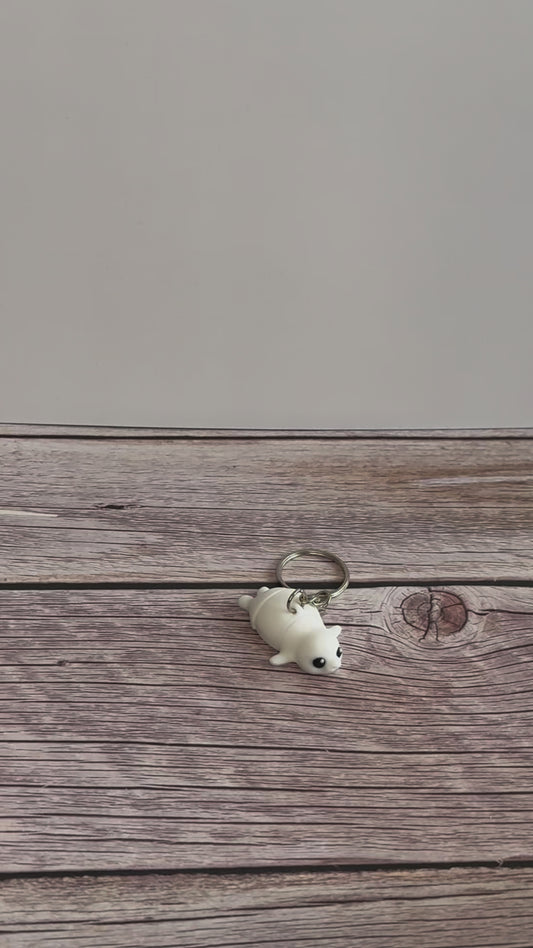 Cute 3D Printed Seal Keychain - Adorable Ocean-Inspired Gift, Perfect for Animal Lovers