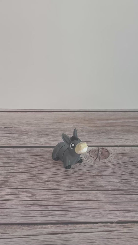 Articulated Mini Donkey Toy – 3D Printed Cute Fidget Animal Figure