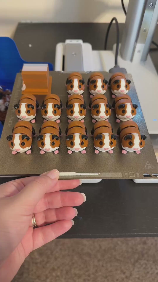 Articulated Mini Guinea Pig Toy – Cute 3D Printed Fidget Figurine Gift
