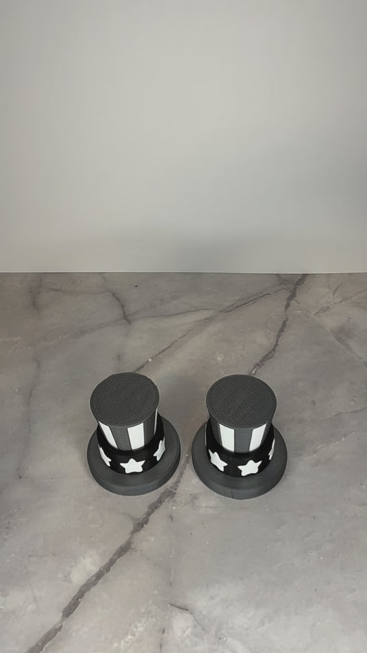 Gothic Uncle Sam Hat Clicker – 3D Printed Quiet or Clicky Fidget Toy