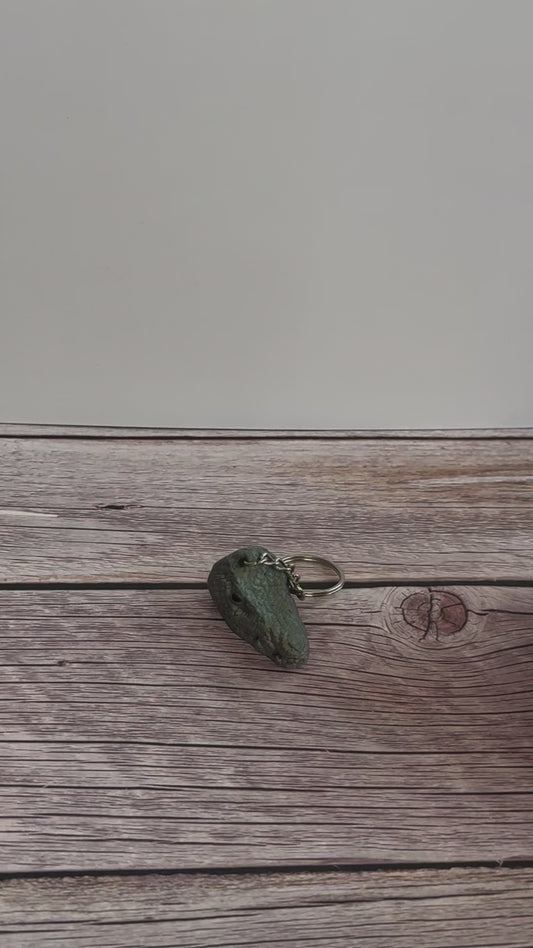 3D Printed Crocodile Head Keychain - Unique Animal Keychain Gift for Wildlife Lovers